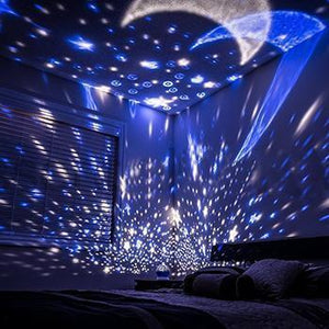 Lámpara Proyector Nocturno con Constelación Auto Giratoria: ¡Trae la Galaxia a Casa!
