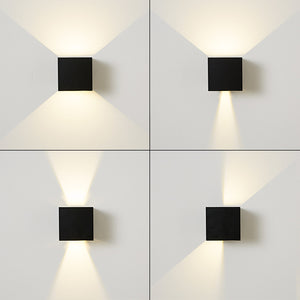 Lámpara de Cubo para La pared, Impermeable al Aire Libre LED