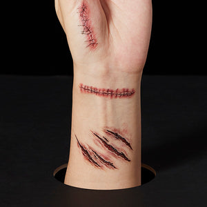 20 Piezas de Tatuajes de Cicatriz para Halloween